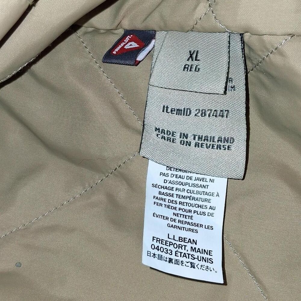 L.L.Bean Women's Tan and Cream Raincoat - Picture 4 of 6